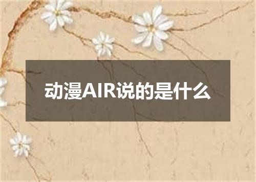 动漫AIR说的是什么