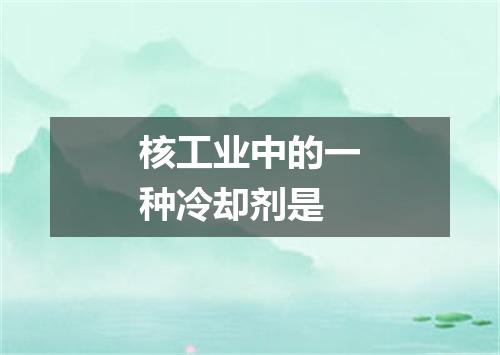 核工业中的一种冷却剂是