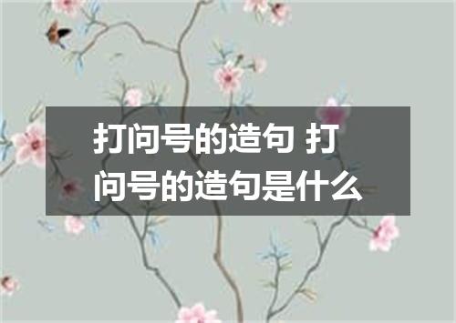 打问号的造句 打问号的造句是什么