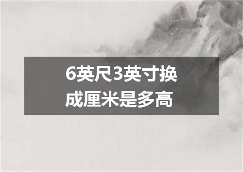 6英尺3英寸换成厘米是多高