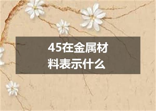 45在金属材料表示什么