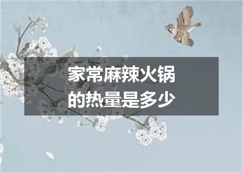 家常麻辣火锅的热量是多少