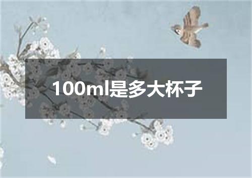 100ml是多大杯子