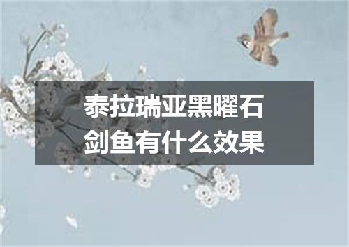 泰拉瑞亚黑曜石剑鱼有什么效果