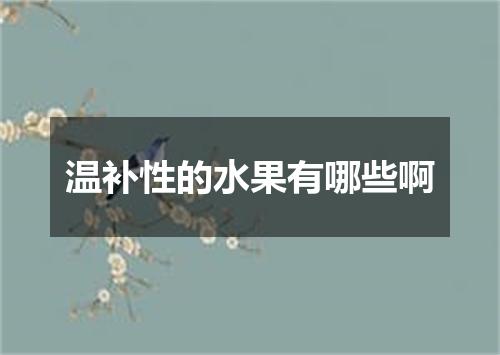 温补性的水果有哪些啊