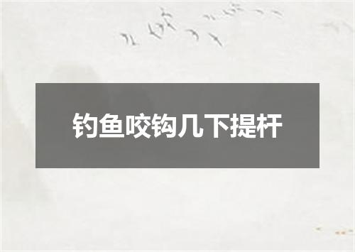 钓鱼咬钩几下提杆