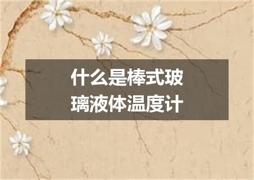 什么是棒式玻璃液体温度计