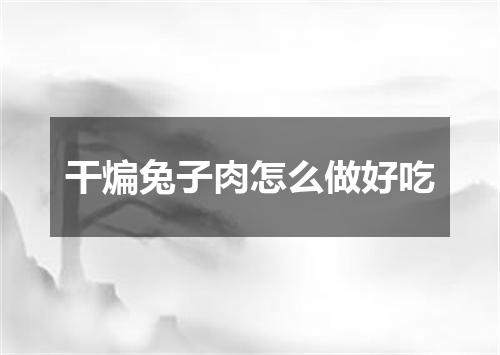 干煸兔子肉怎么做好吃