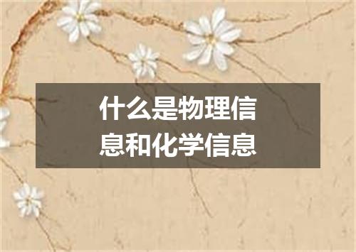 什么是物理信息和化学信息