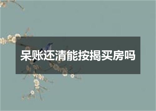 呆账还清能按揭买房吗