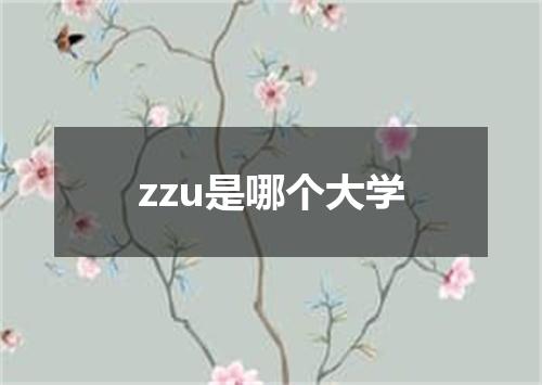 zzu是哪个大学