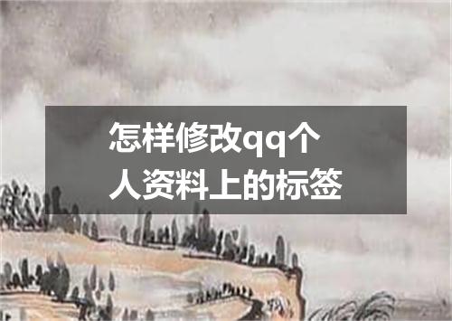 怎样修改qq个人资料上的标签
