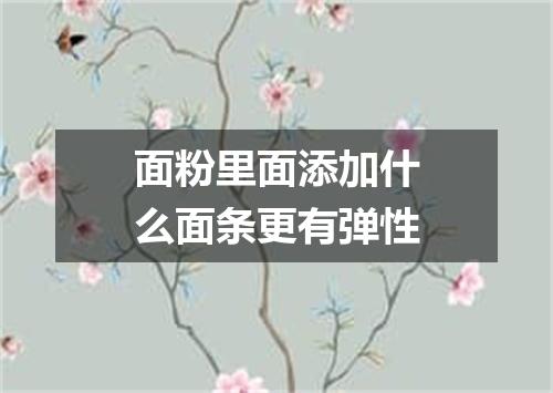 面粉里面添加什么面条更有弹性