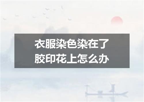 衣服染色染在了胶印花上怎么办