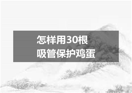 怎样用30根吸管保护鸡蛋