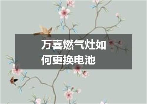 万喜燃气灶如何更换电池