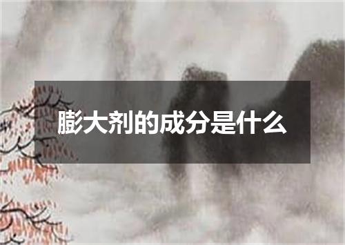 膨大剂的成分是什么