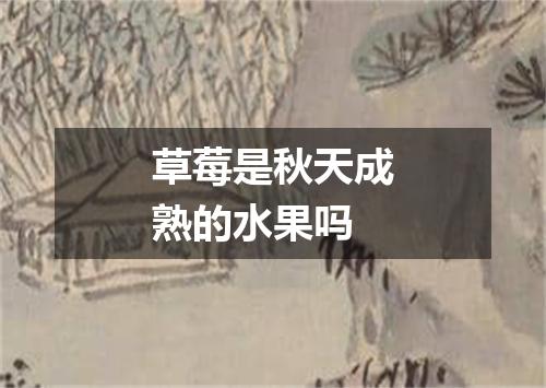 草莓是秋天成熟的水果吗