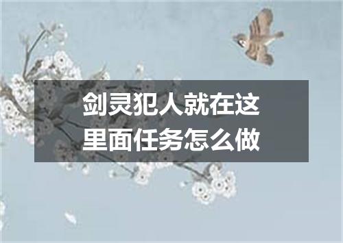 剑灵犯人就在这里面任务怎么做
