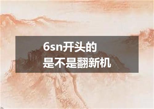 6sn开头的是不是翻新机
