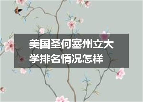 美国圣何塞州立大学排名情况怎样