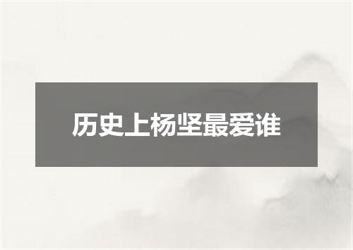 历史上杨坚最爱谁