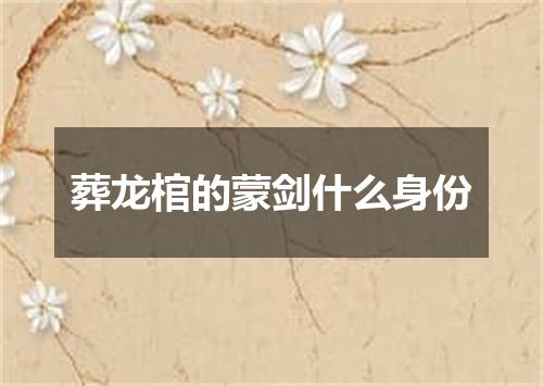 葬龙棺的蒙剑什么身份