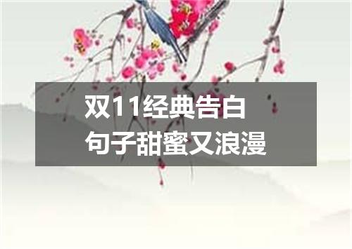 双11经典告白句子甜蜜又浪漫