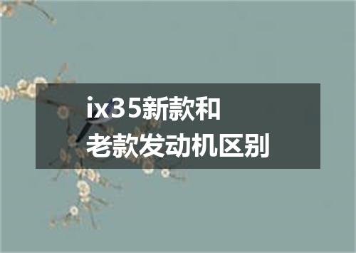 ix35新款和老款发动机区别
