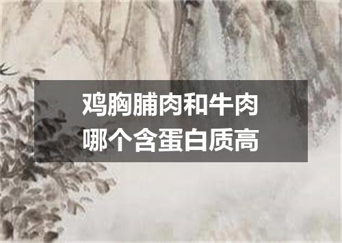 鸡胸脯肉和牛肉哪个含蛋白质高