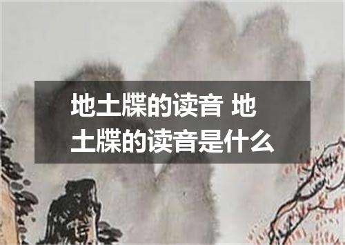 地土牒的读音 地土牒的读音是什么