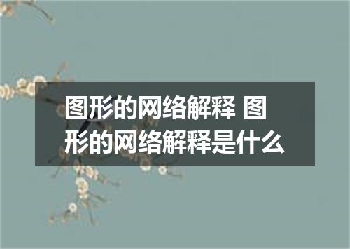 图形的网络解释 图形的网络解释是什么