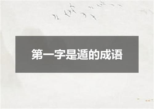 第一字是遁的成语