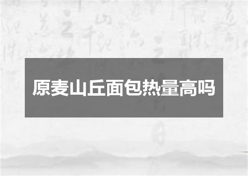 原麦山丘面包热量高吗