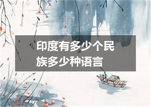 印度有多少个民族多少种语言