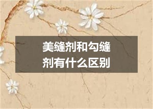 美缝剂和勾缝剂有什么区别