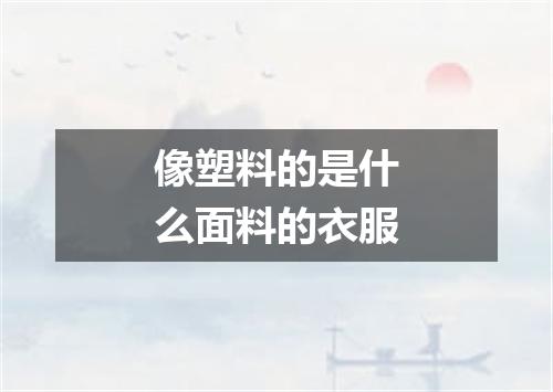 像塑料的是什么面料的衣服