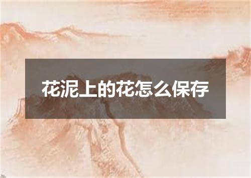 花泥上的花怎么保存