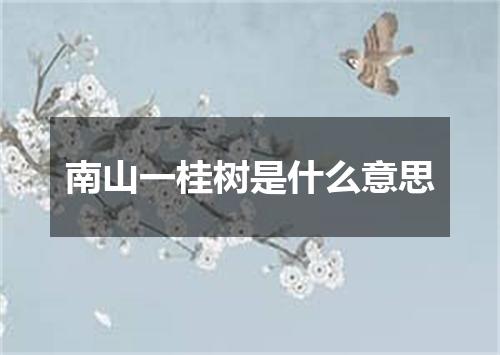 南山一桂树是什么意思