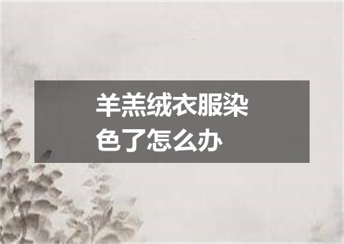 羊羔绒衣服染色了怎么办