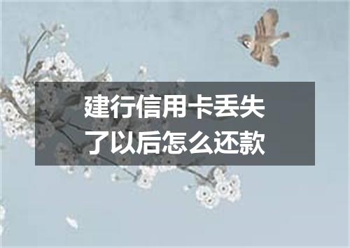 建行信用卡丢失了以后怎么还款