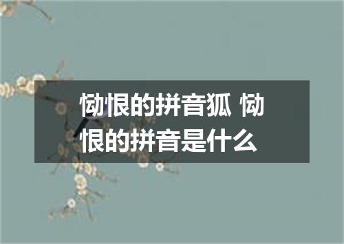 恸恨的拼音狐 恸恨的拼音是什么