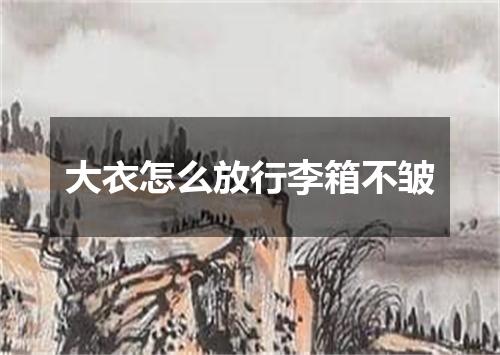 大衣怎么放行李箱不皱