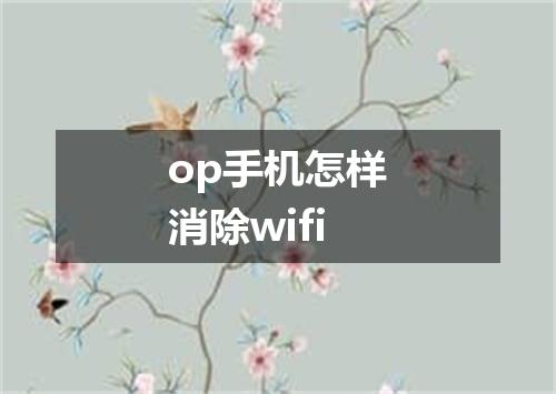op手机怎样消除wifi