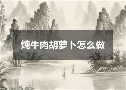 炖牛肉胡萝卜怎么做