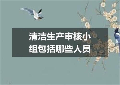 清洁生产审核小组包括哪些人员