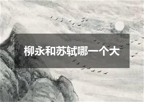 柳永和苏轼哪一个大