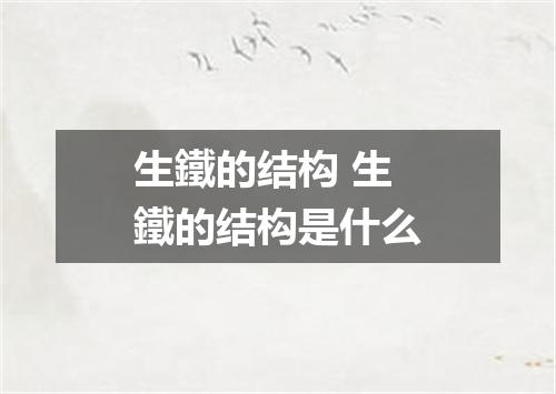 生鐵的结构 生鐵的结构是什么