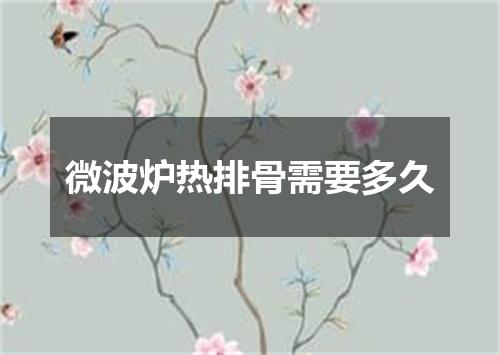 微波炉热排骨需要多久