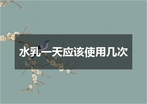 水乳一天应该使用几次
